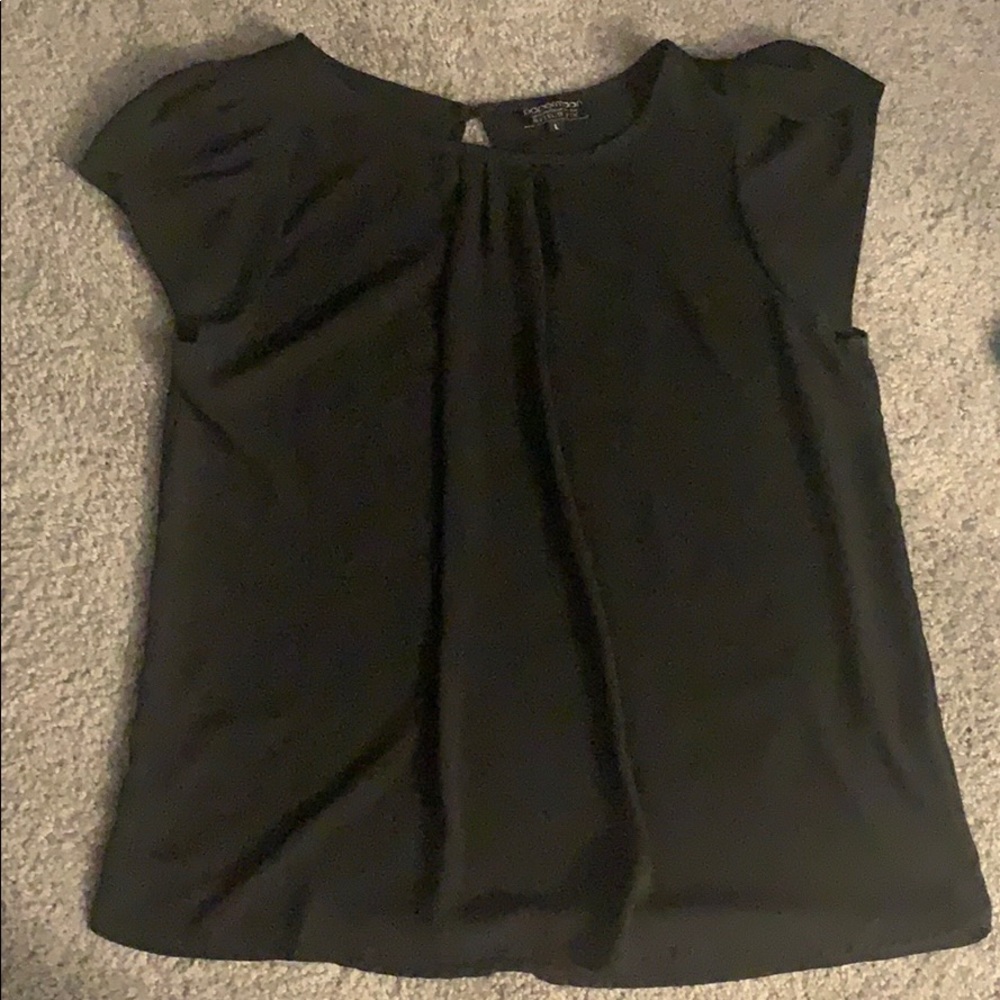 Black tulip sleeve blouse